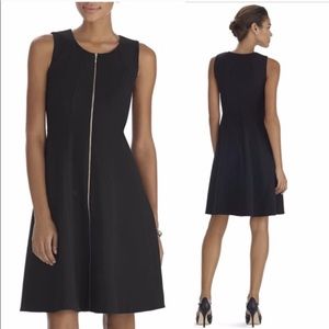 Zip Front Fit and Flare Black dress